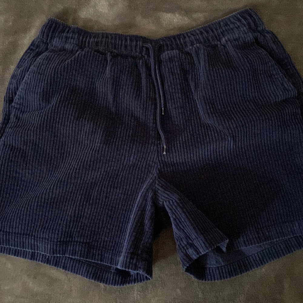 Asos Navy Blue Corduroy Shorts